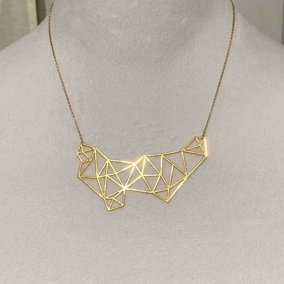Geometric Design Necklace, 14K Gold Filled - Picture 1 of 5